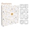 Better Kitchen Products Recipe Binder, Full Page 3 Ring Standard Binder Organizer Set, 11.5in. x 12in. Black & Gold Montage 97322 - alternate 4